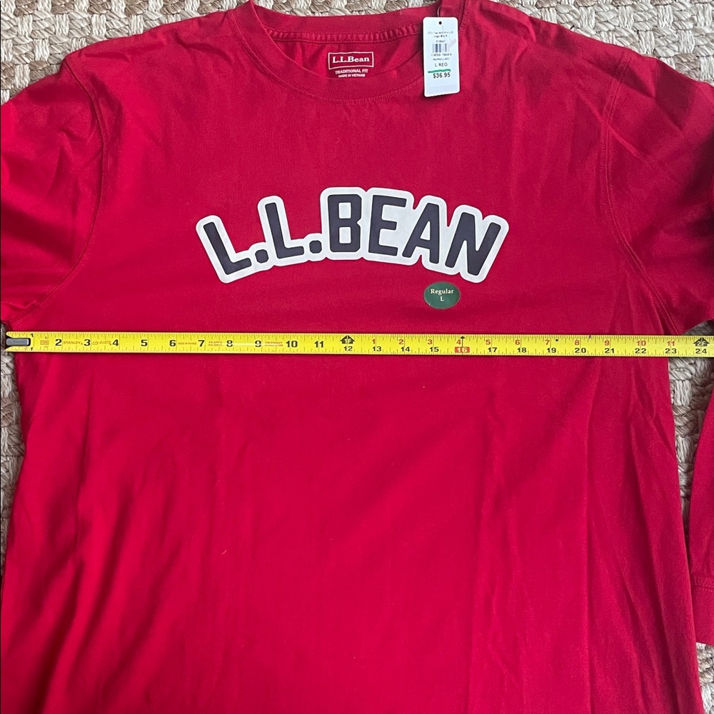 L.L. Bean Classic Red Crewneck Shirt - Picture 5 of 7